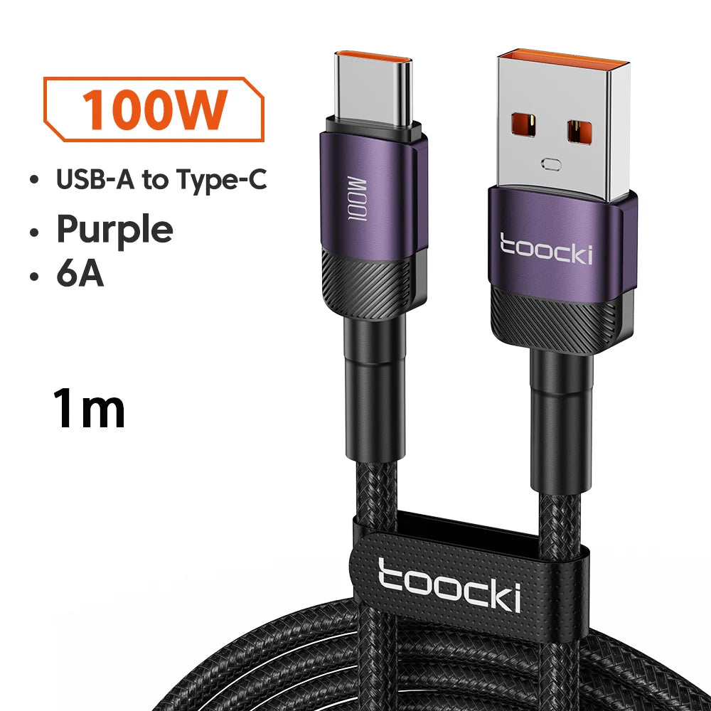 Toocki 6A USB-C Kabel Schnellladen 100W