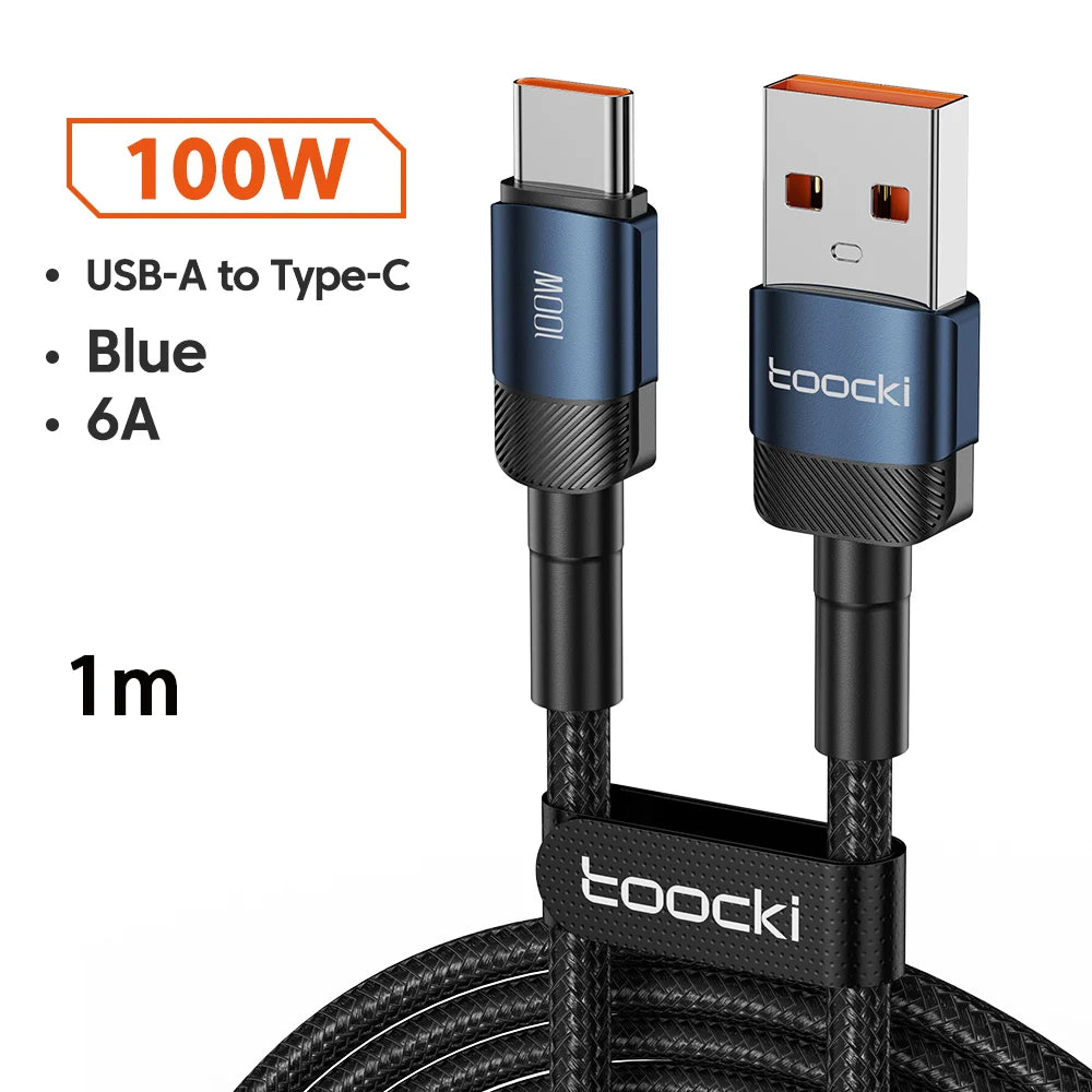 Toocki 6A USB-C Kabel Schnellladen 100W