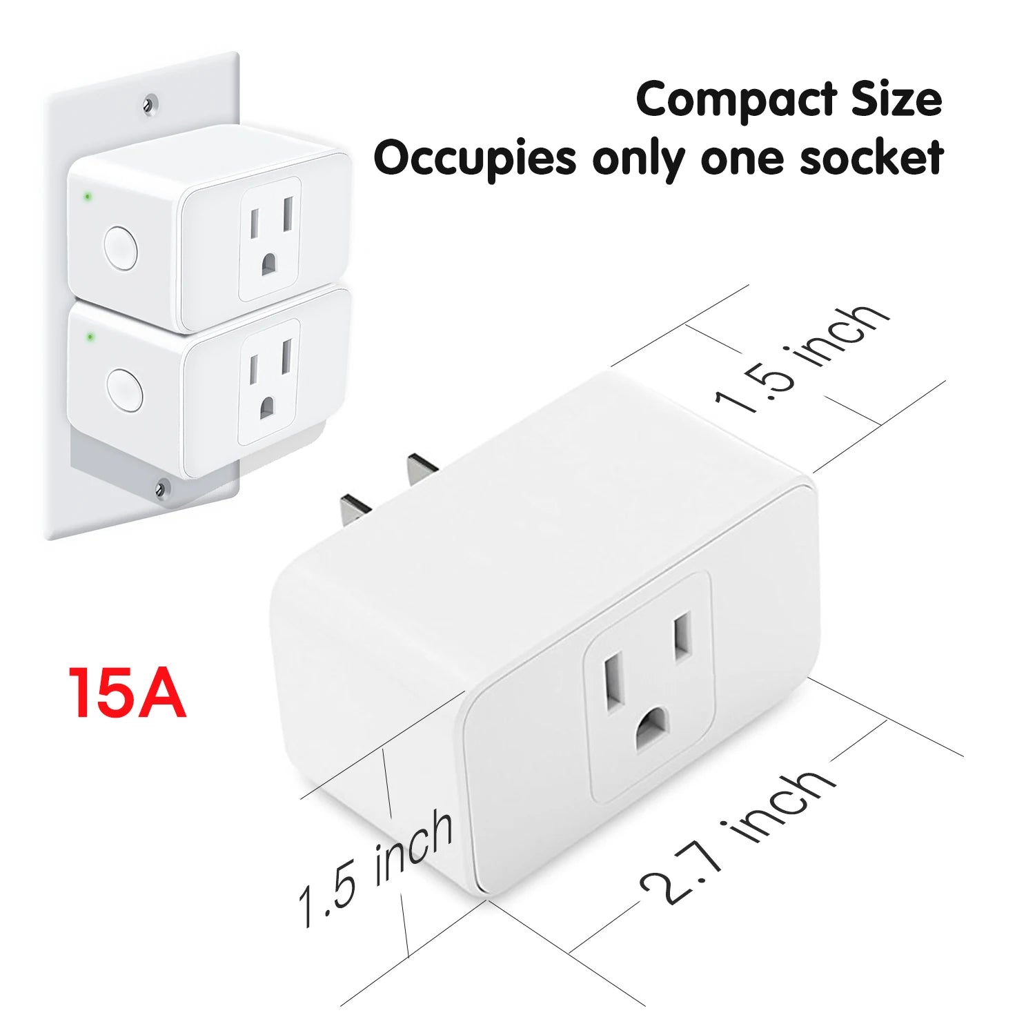 Mini WiFi Plug US Smart Home App Voice Control