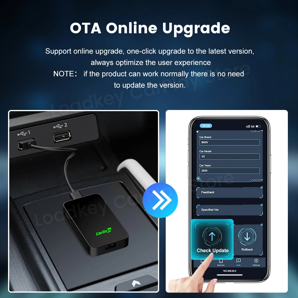 CarlinKit 5.0 & 4.0 Wireless CarPlay Android Auto