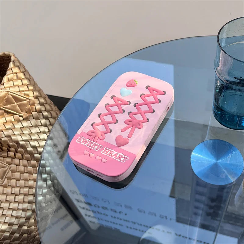 Silikon Flip-Case Liebe Cartoon Tier iPhone Hülle