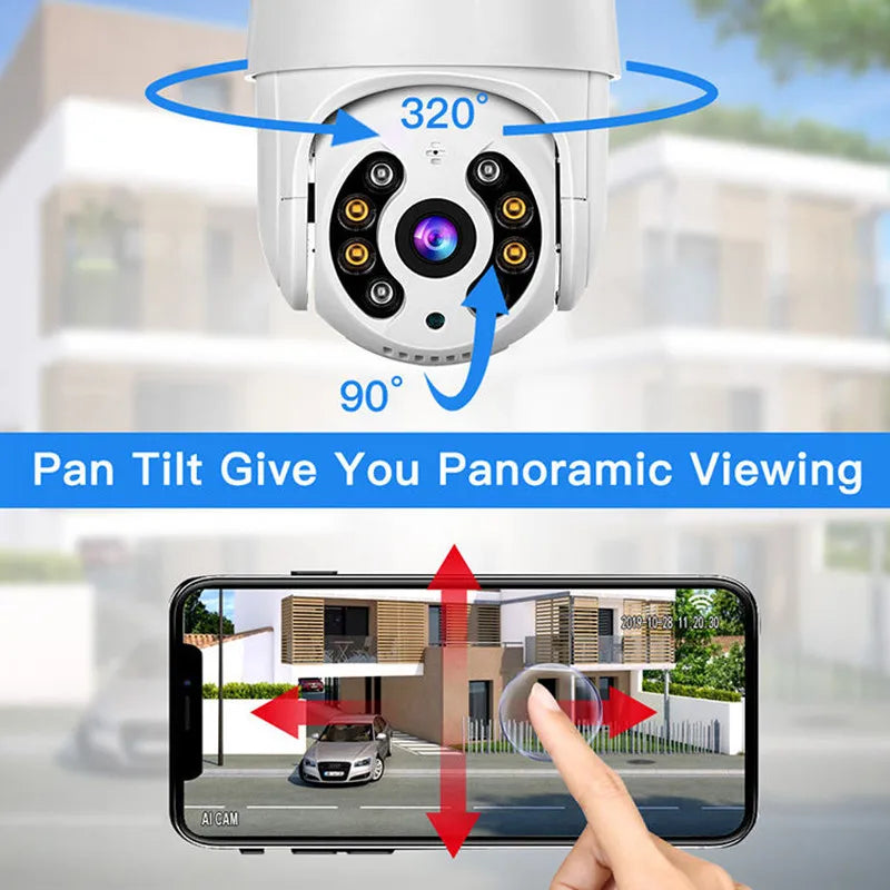 8MP 4K PTZ WLAN IP Kamera mit Auto-Tracking