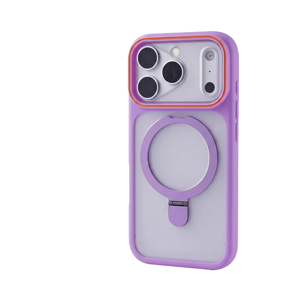 Matte Transluzente iPhone Hülle mit Magnetischem Ring Ständer