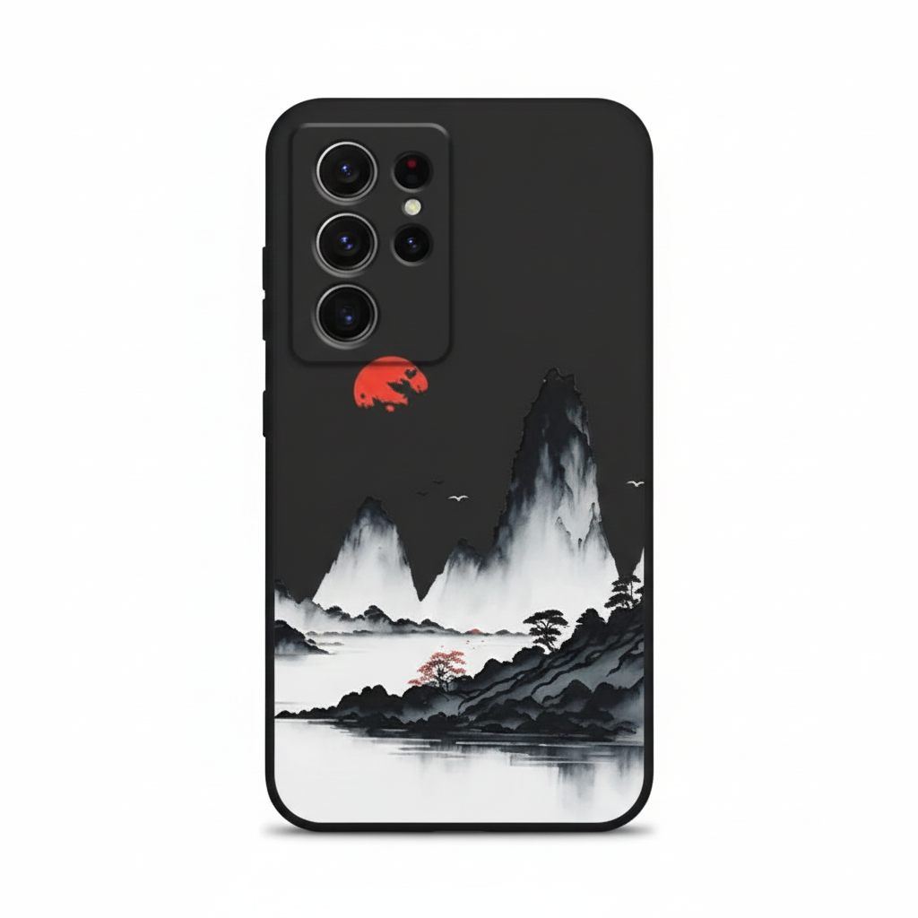 Rote Sonnenuntergang Hülle für Samsung Galaxy