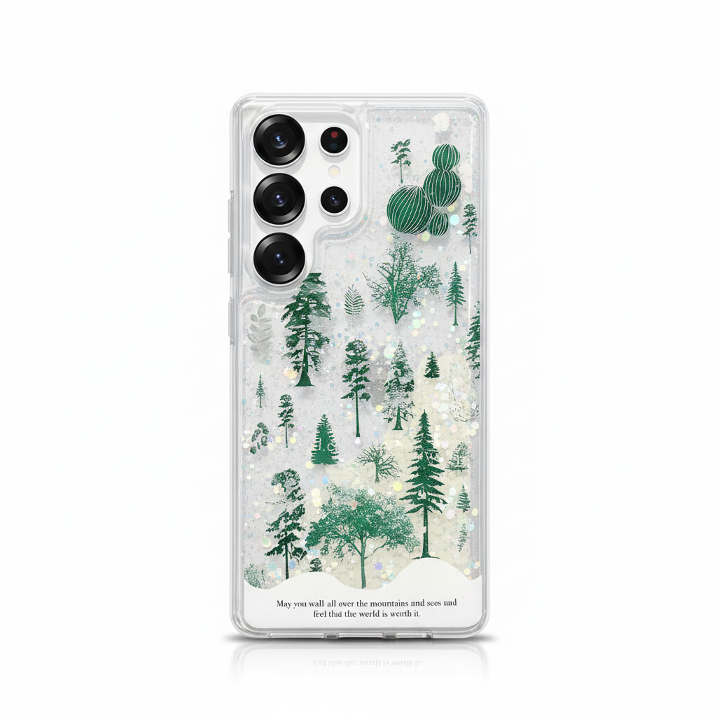 Purple glitter quicksand case for Galaxy S25 Ultra