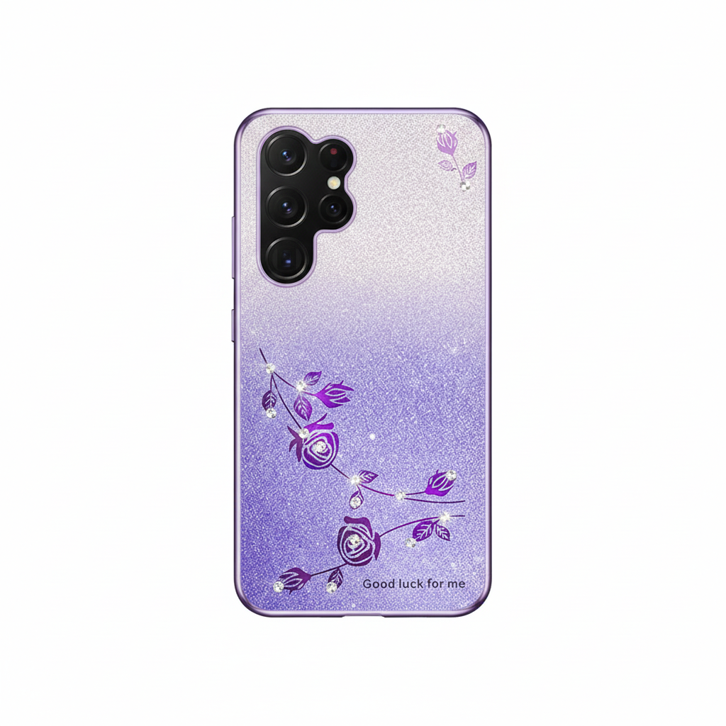 Eternal Flowers Glitter Case for Samsung S25 Ultra