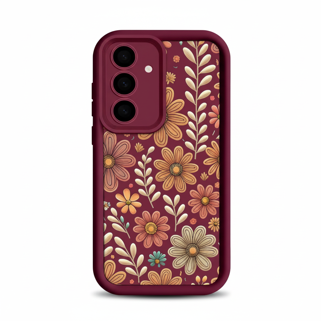 Blattmuster Silikonhülle für Samsung Galaxy Modelle