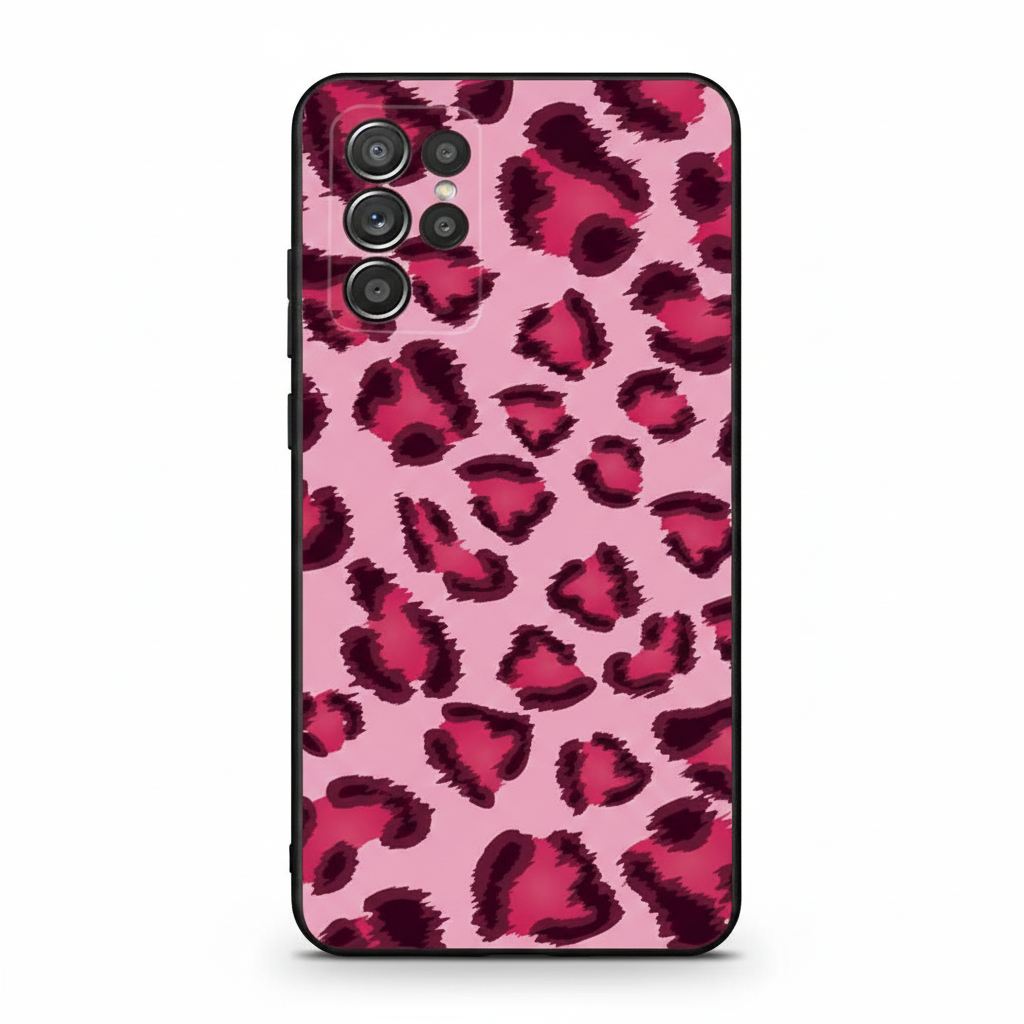 Pink leopard print case for Samsung Galaxy models
