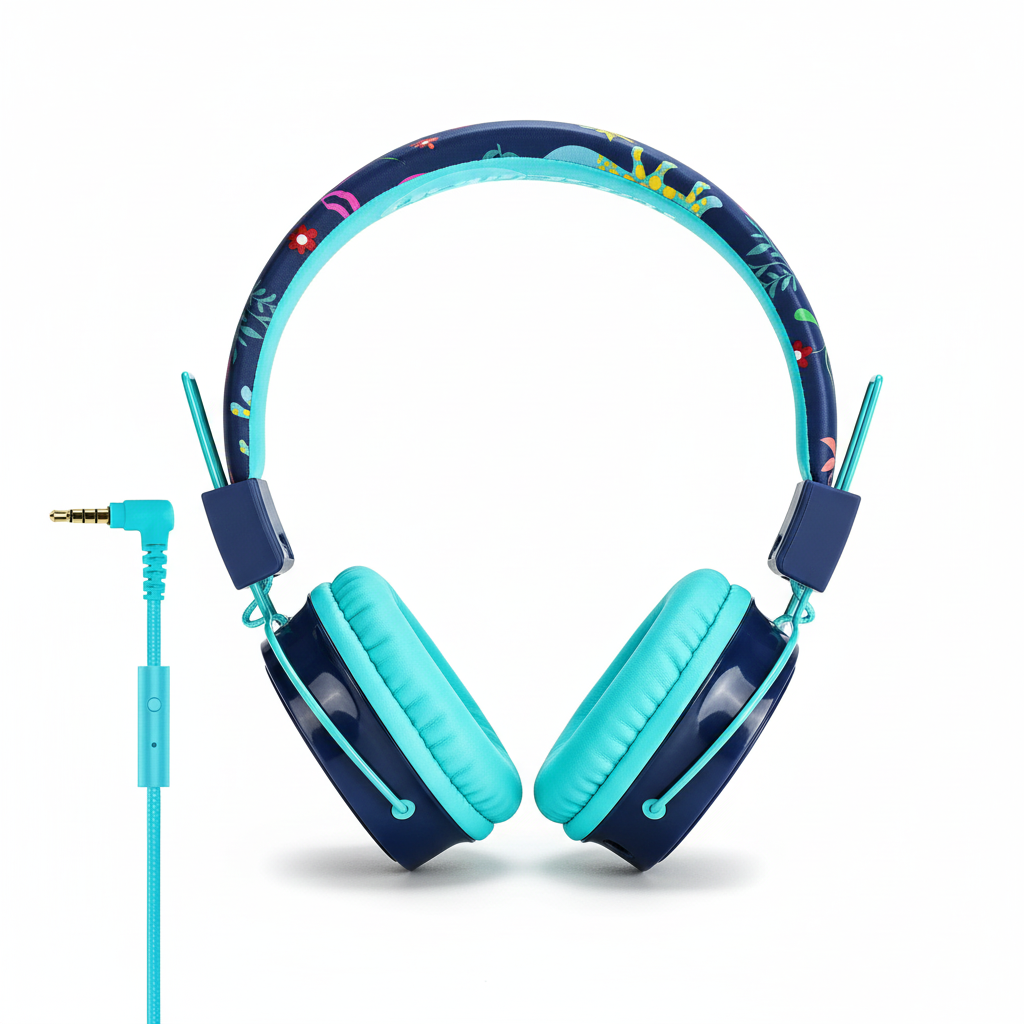 B2 Foldable Kids Headphones with Mic