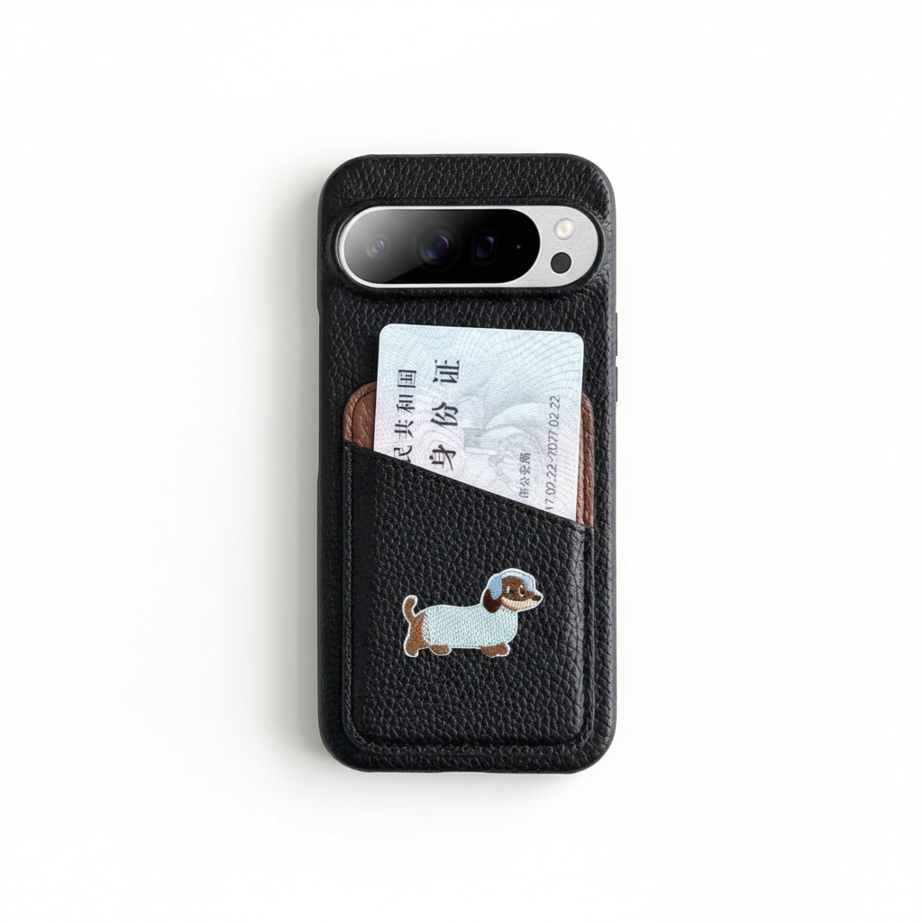 Leder Wallet Hülle mit Kartenfach für Google Pixel 10