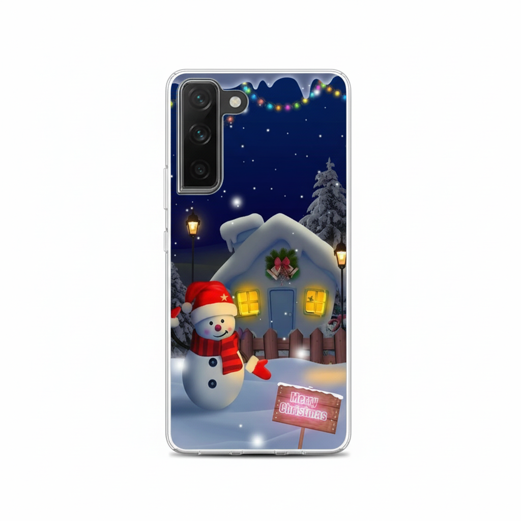 Transparent TPU case with snow motif for Google Pixel 8