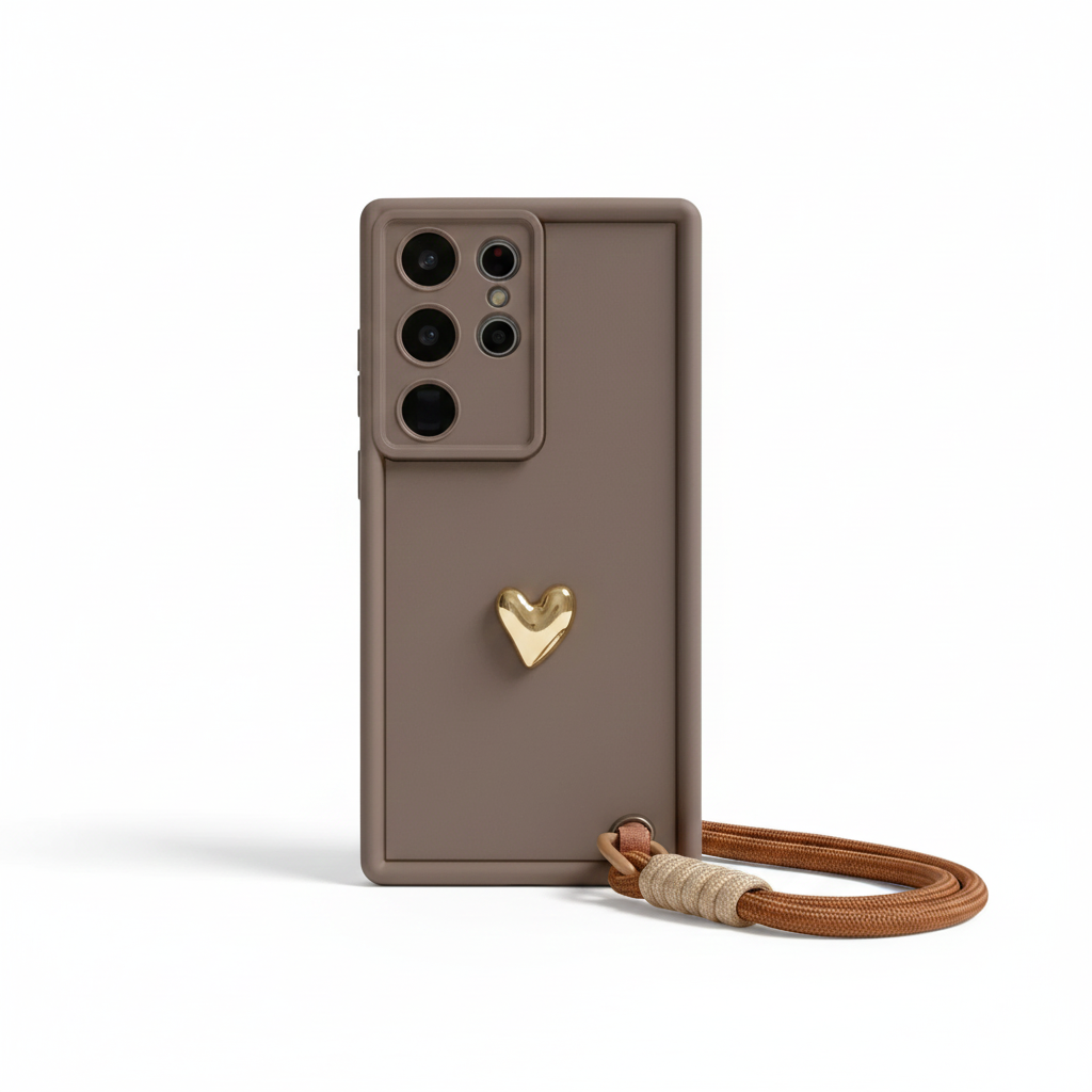 3D Herz Hülle mit Handschlaufe für Samsung Galaxy