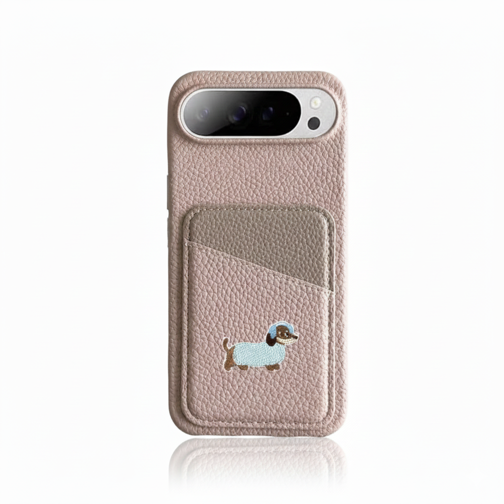 Leather wallet case with card slot for Google Pixel 10