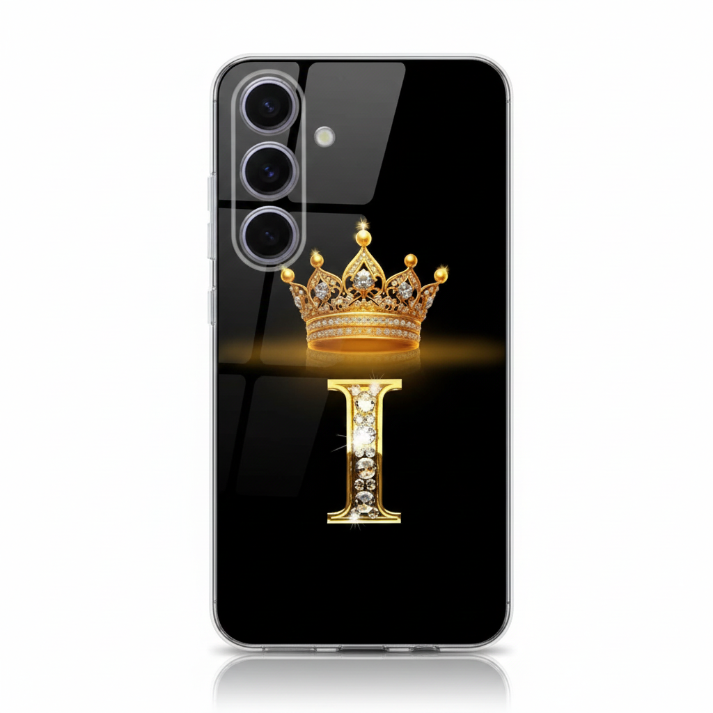 Galaxy S24 FE Hülle Krone & Brief Design Silikon