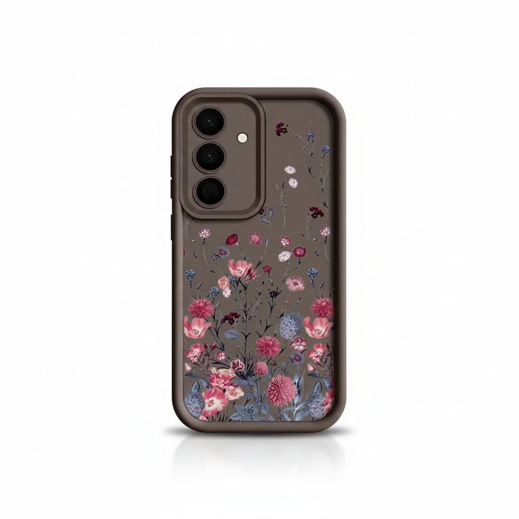 Elegant red floral case for Samsung Galaxy & A series