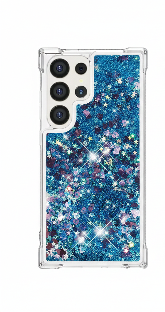 Glitzer Flüssig Hülle für Galaxy S21 bis S25