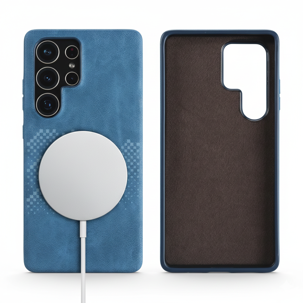 Luxury Leather Magsafe Case for Samsung S25 Ultra