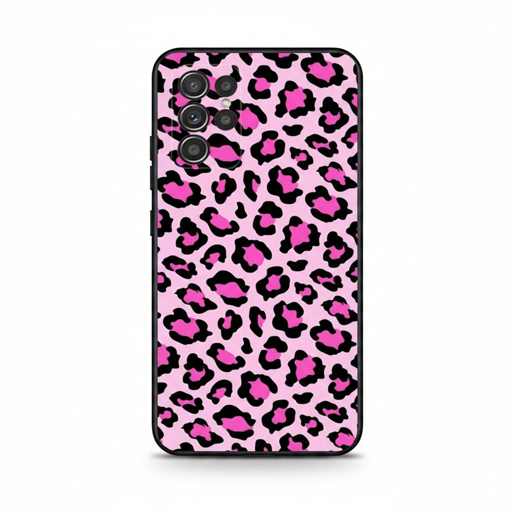 Pink leopard print case for Samsung Galaxy models