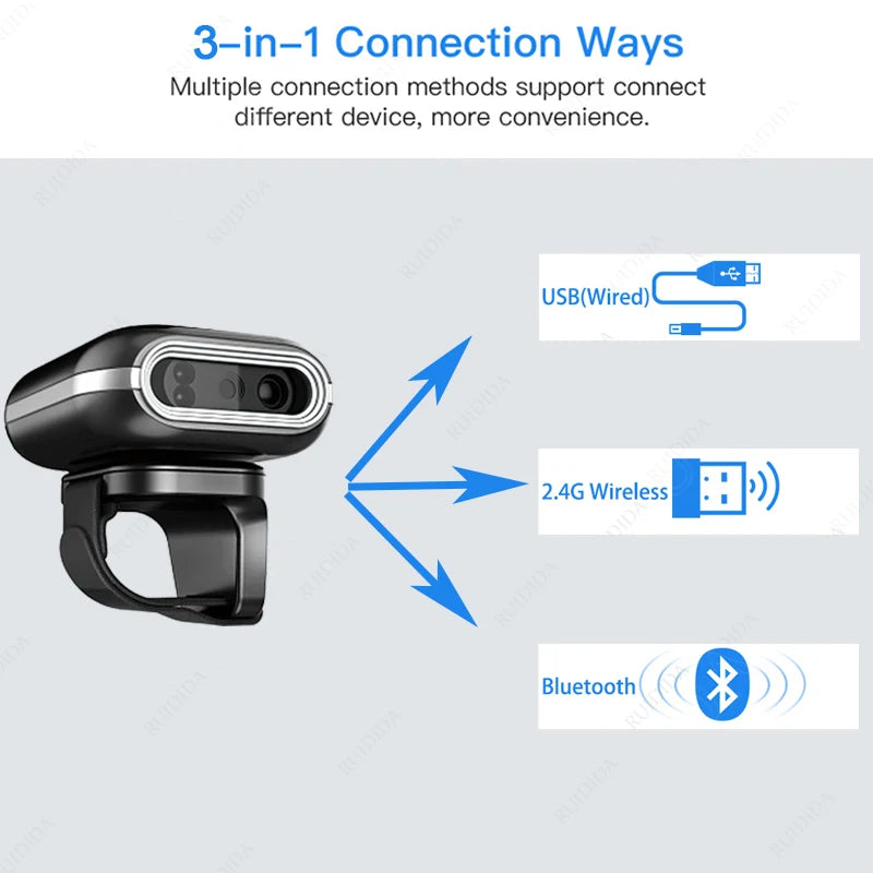 Tragbarer Bluetooth Barcode Scanner Finger-Ring