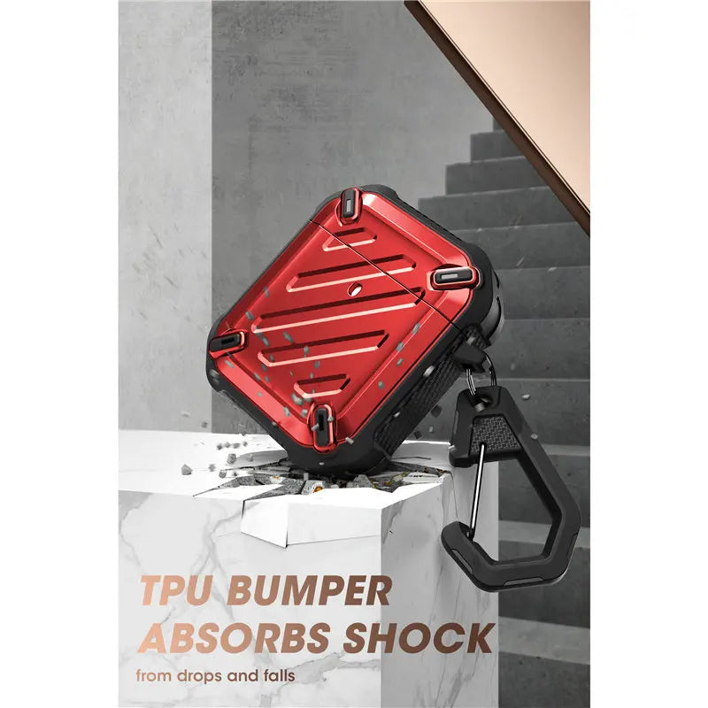 Hülle für AirPods 1 & 2 Generation – Hard‑Shell mit Karabiner