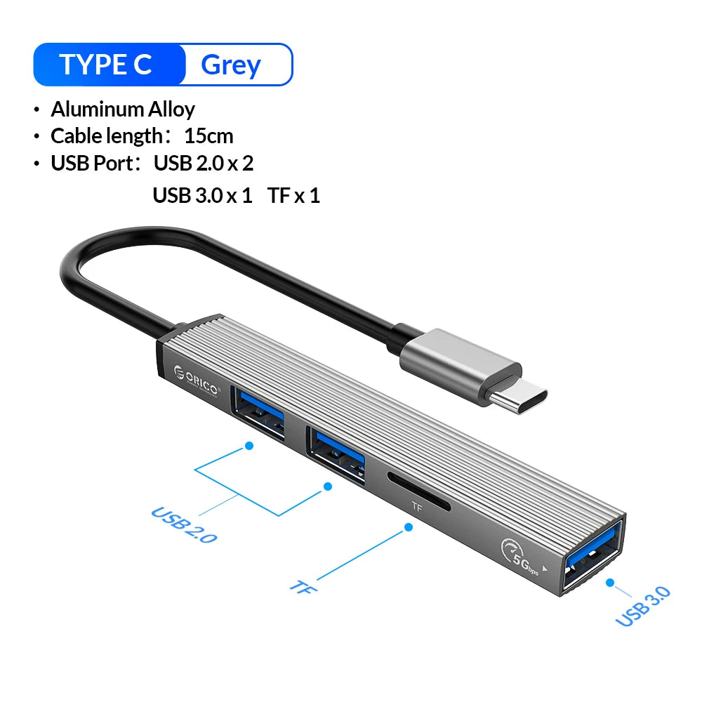 Aluminium USB-C HUB 4-Port