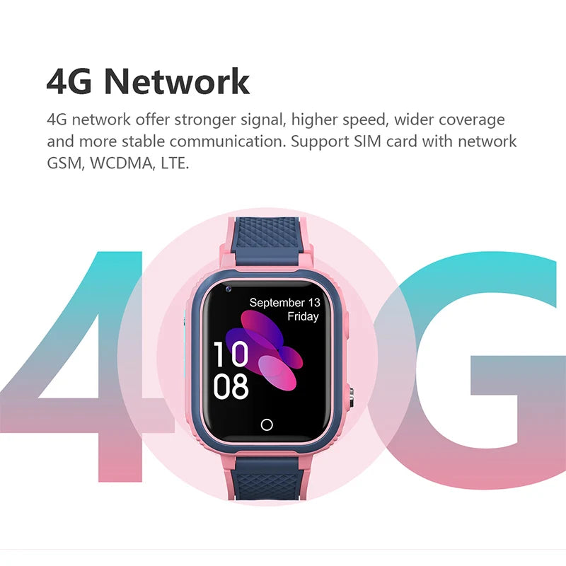 Kinder 4G Smartwatch GPS Videoanruf SOS Uhr