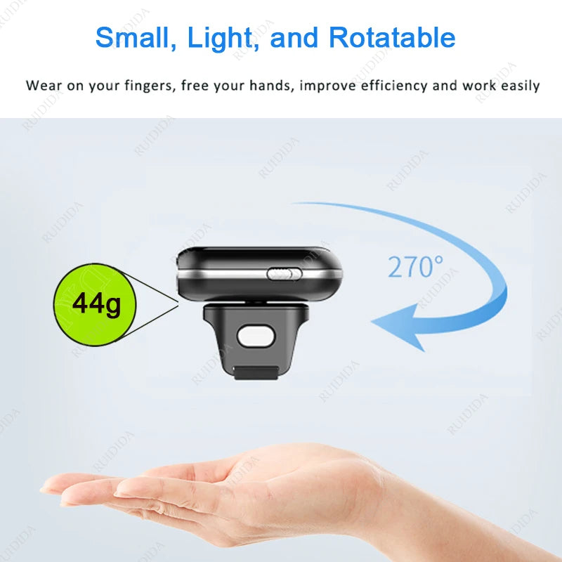 Tragbarer Bluetooth Barcode Scanner Finger-Ring