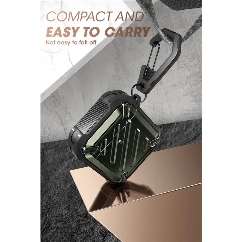 Hülle für AirPods 1 & 2 Generation – Hard‑Shell mit Karabiner