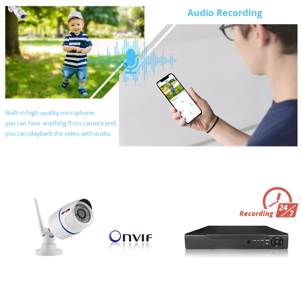 4MP WLAN Außenkamera mit HD Video und Nachtsicht