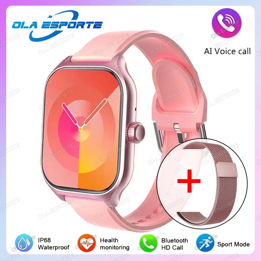 Smartwatch Herren Damen AMOLED Bildschirm 100+ Modi
