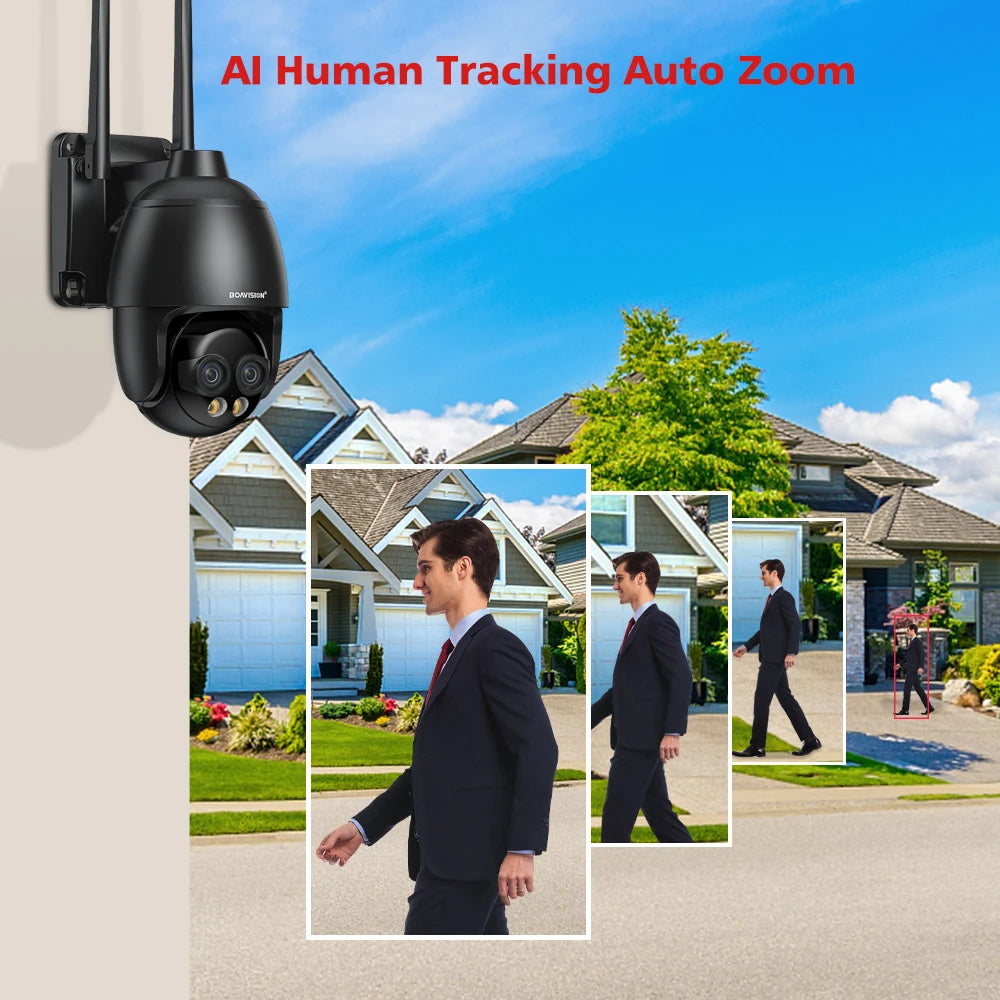 8MP Dual-Lens WLAN/4G/POE Kamera mit Auto-Tracking