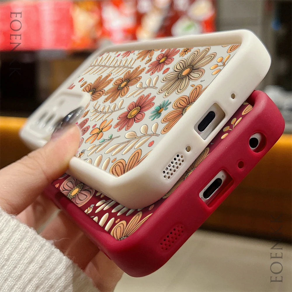 Leaf Pattern Silicone Case for Samsung Galaxy Models