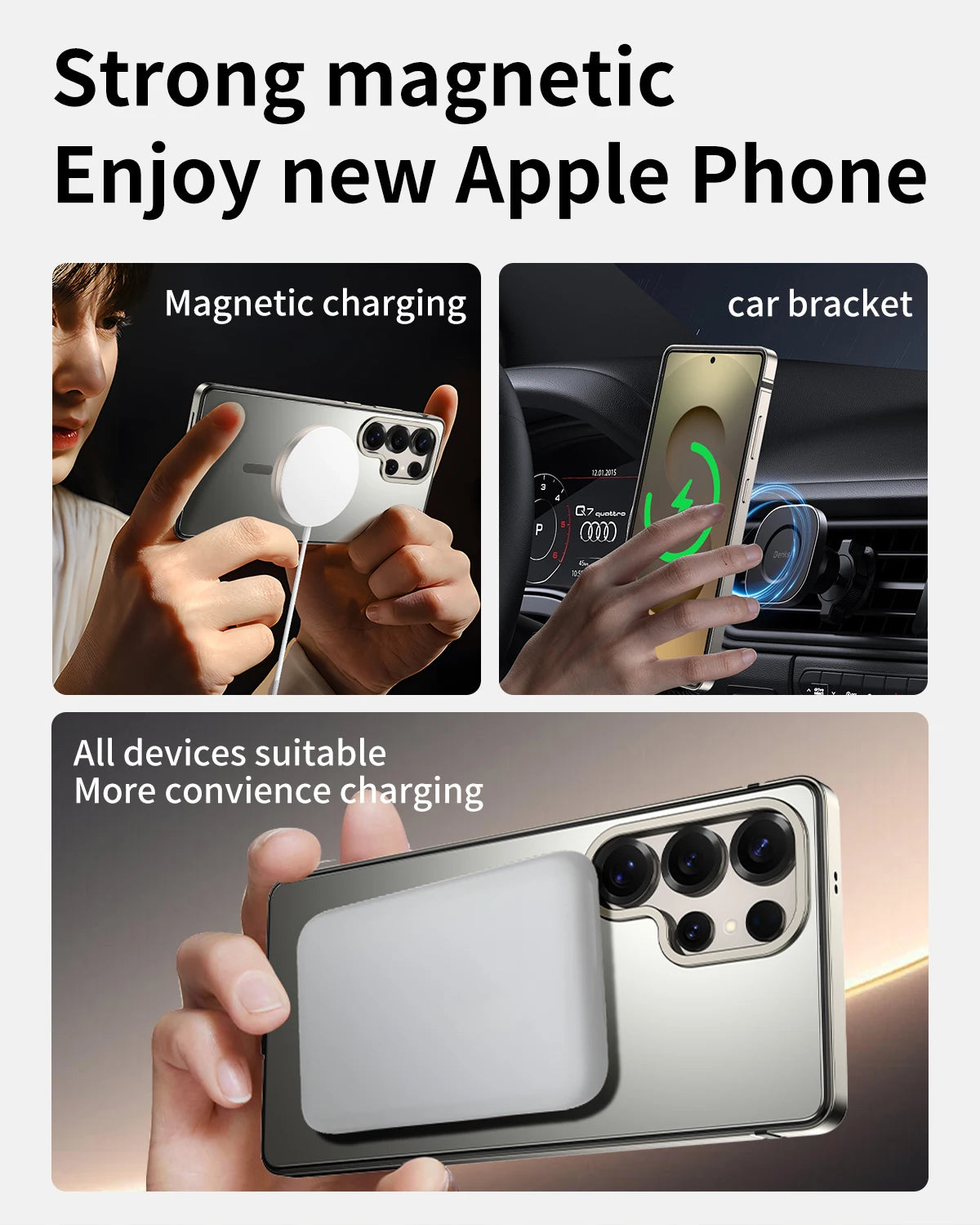 Robust aluminum case for Galaxy S25 Ultra (New)