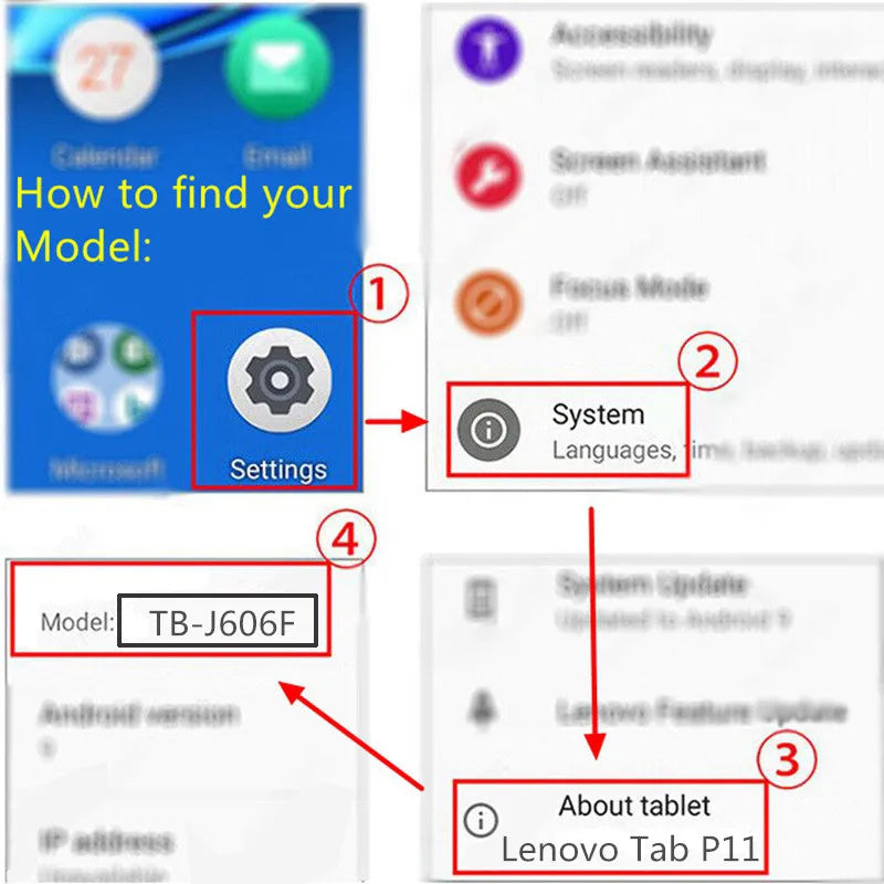 360° Hülle für Lenovo Tablets 10–11,5 Zoll