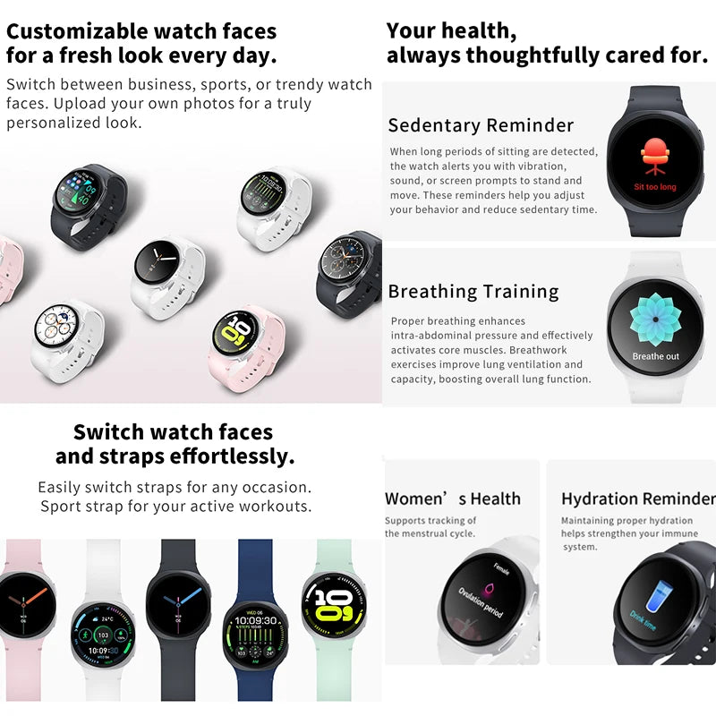 Neue 8 Mini GPS Smartwatch 2025 AMOLED Fitness