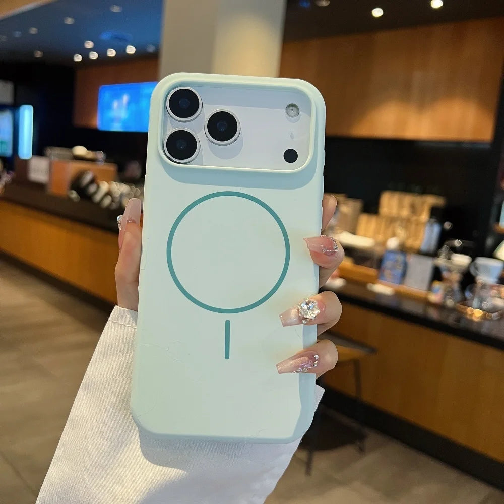 Matte Liquid Silicone Hülle für iPhone 17 Magsafe