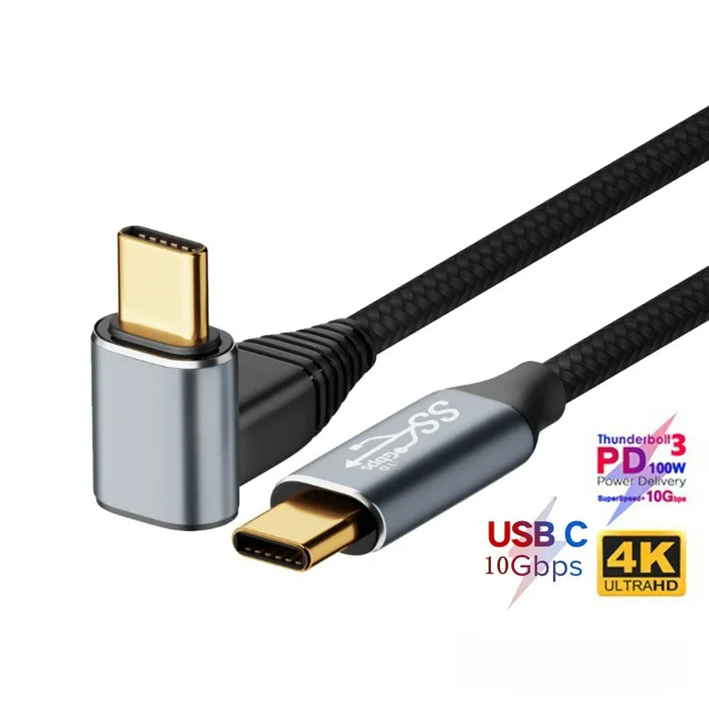 3M USB-C 3.1 Gen2 Schnellladekabel 90-Grad-Datenkabel