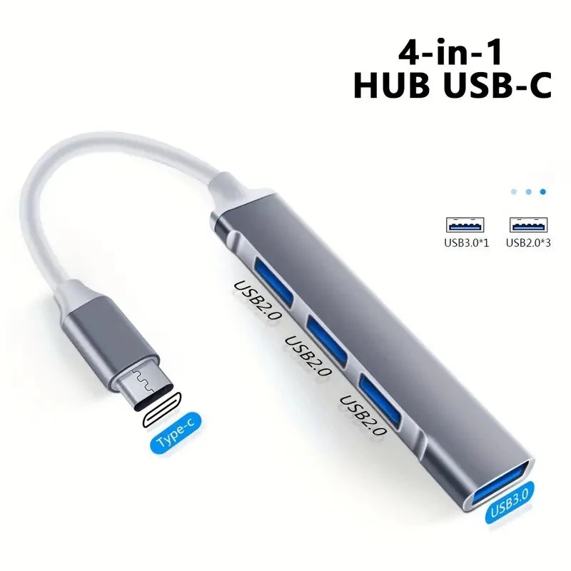 4-Port USB-C Hub 3.0/3.1 Adapter OTG