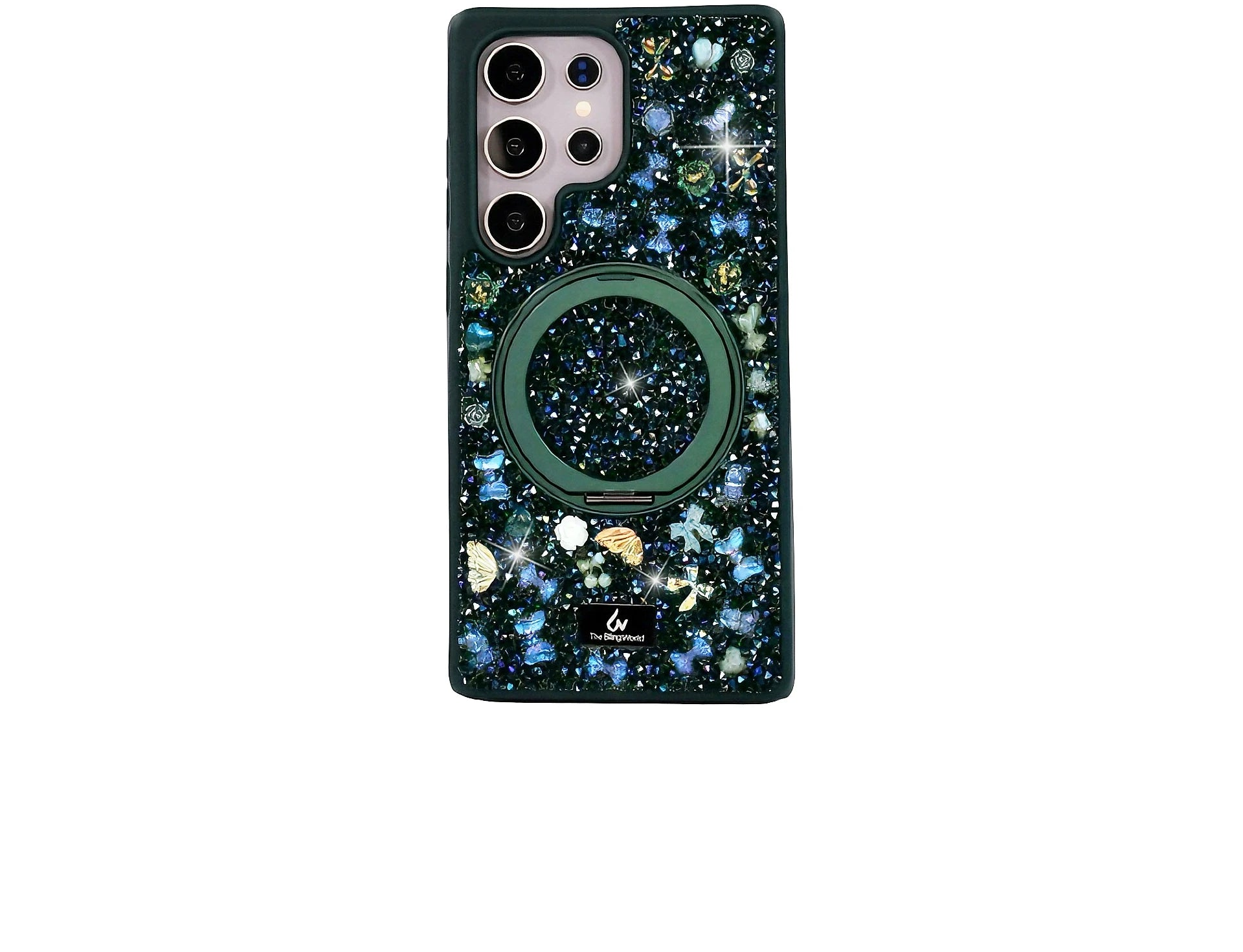 Deluxe Glitzer Strass Hülle mit Stand für Samsung S25