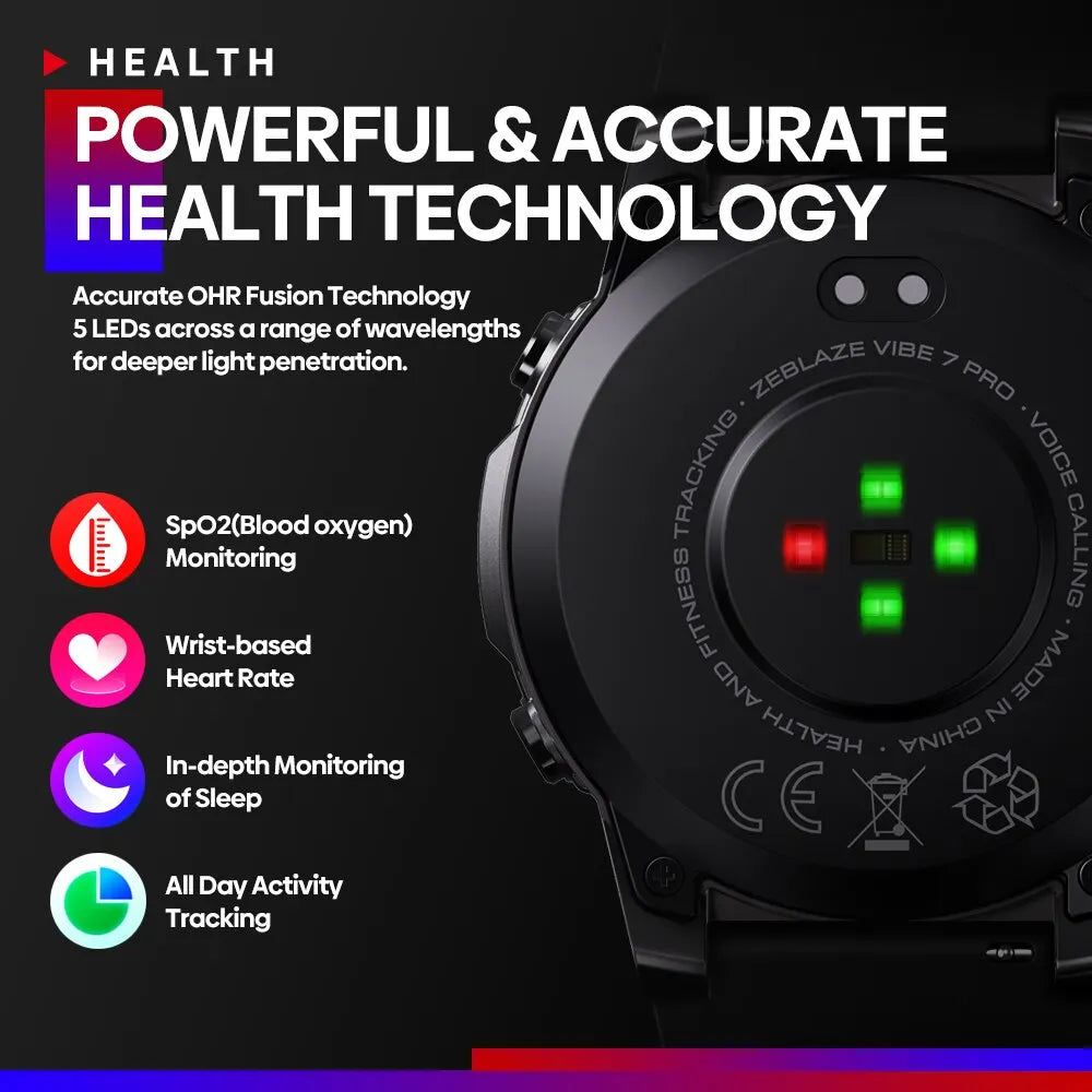 Robuste Smartwatch VIBE 7 PRO mit AMOLED & Anruffunktion