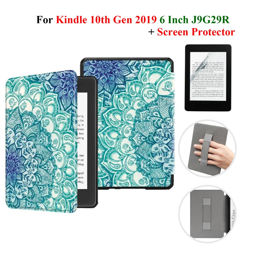Étui + protection d'écran pour Kindle 10e génération 6 pouces