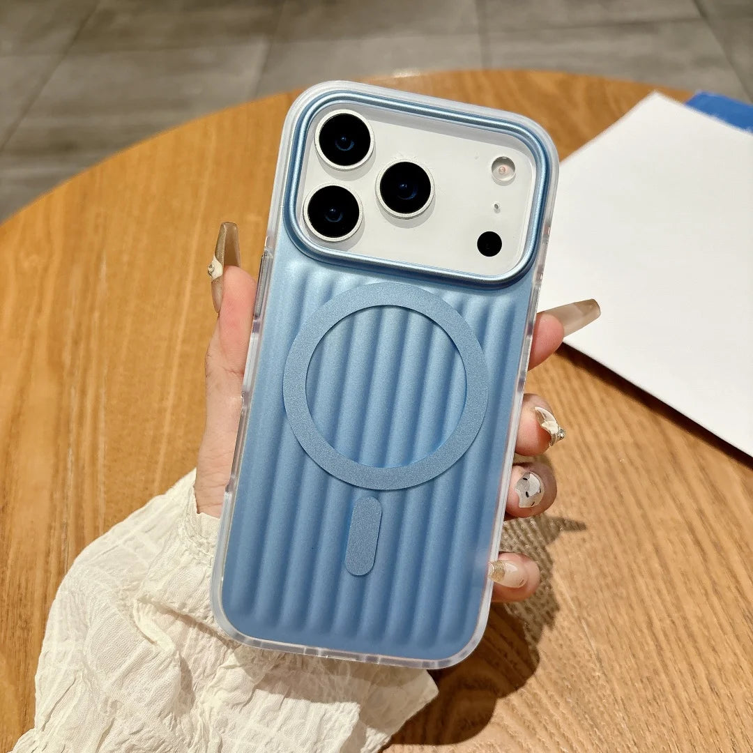 Luxuriöse Metall-Magnethülle für iPhone 17 Serie Matt