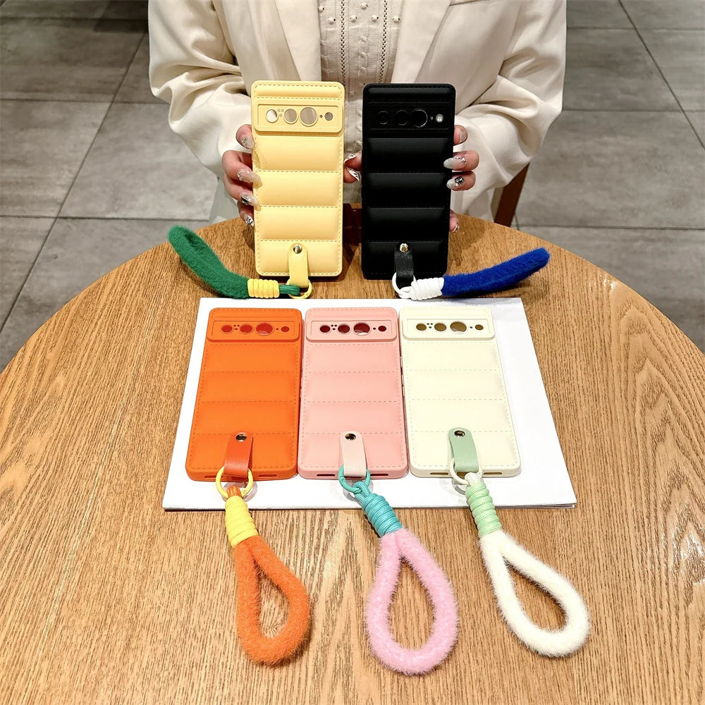 Modische TPU-Hülle mit Lanyard für Pixel 8