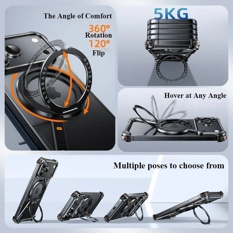 Magsafe Metall Hülle für iPhone 17 mit Drehständer