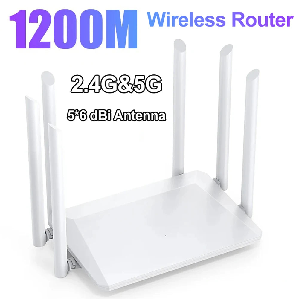 Dualband WLAN Router 1200Mbps mit 5 Antennen