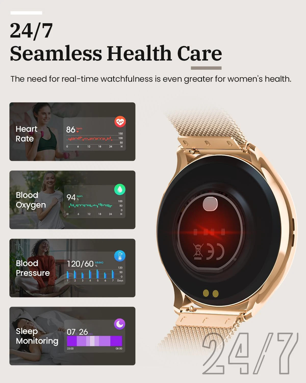 Ultra dünne Smartwatch 1,43" AMOLED HD Display