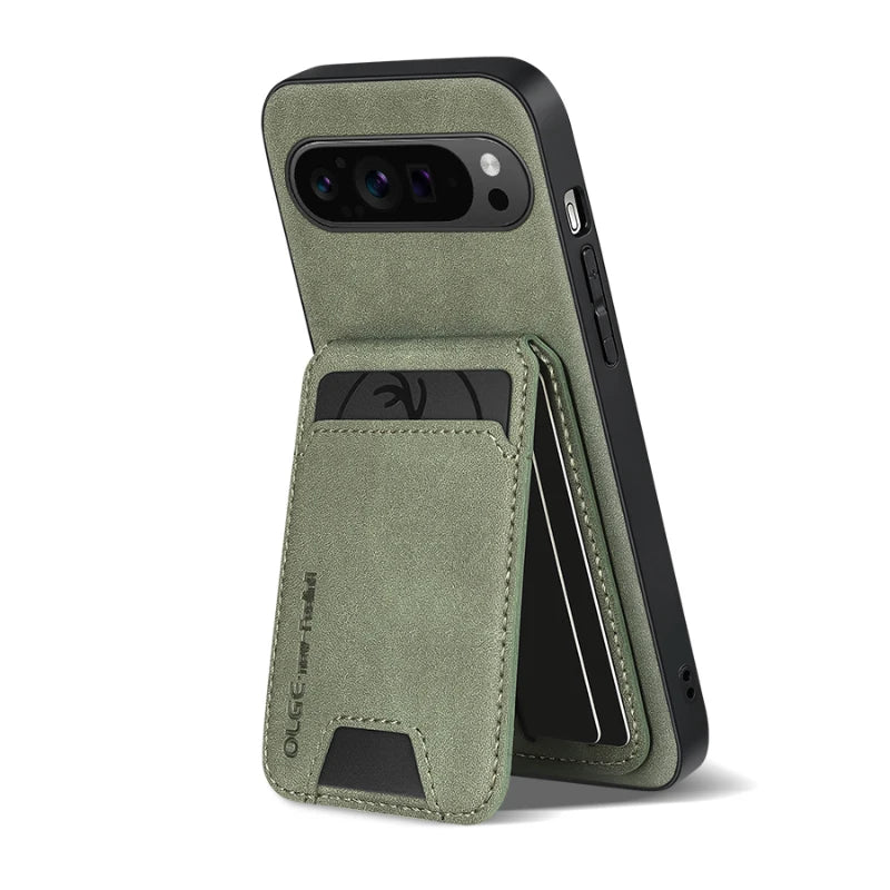 Pixel case with card slot & leather look