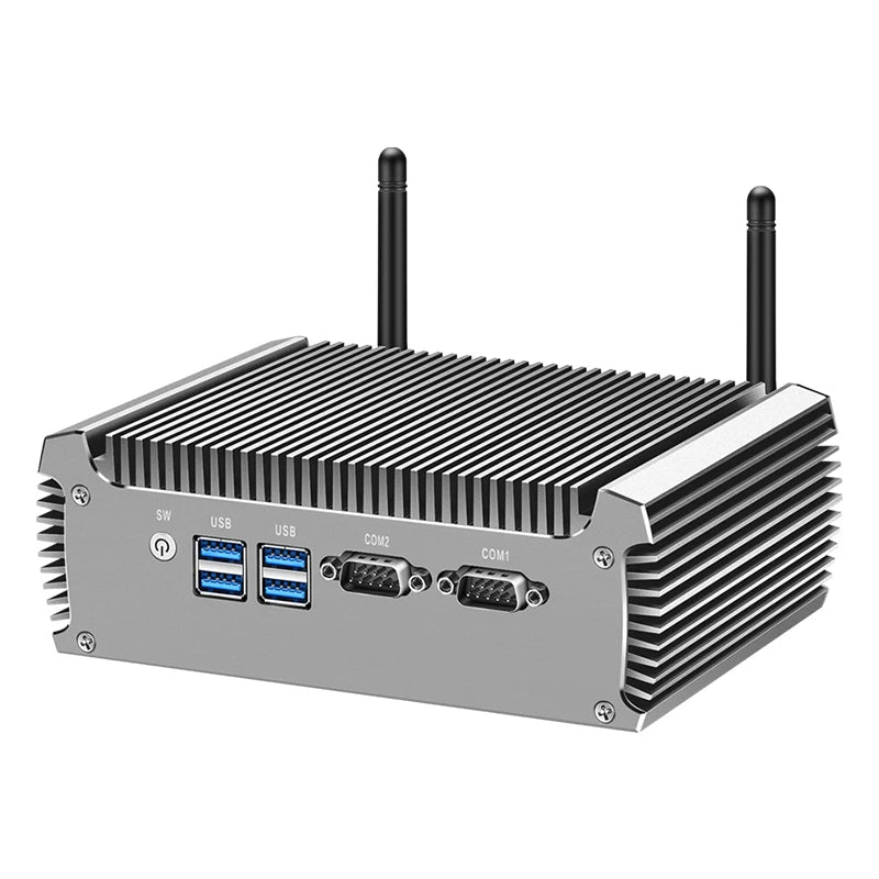 Lüfterloser Industrie Mini PC i7 Dual LAN RS232