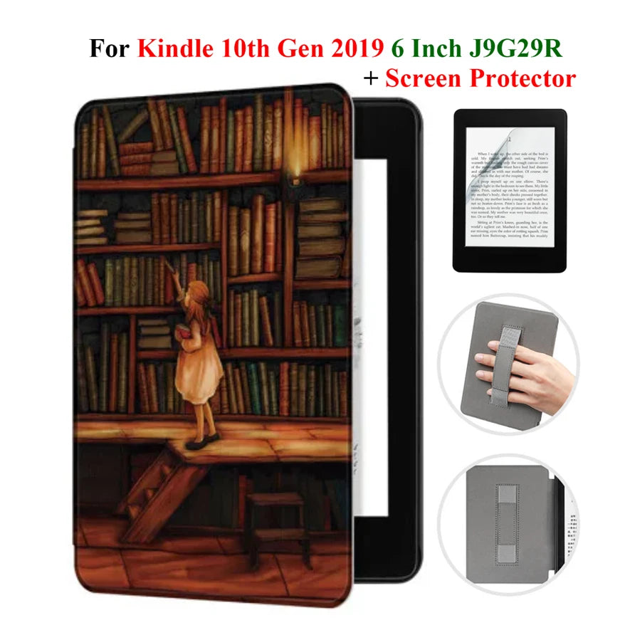 Étui + protection d'écran pour Kindle 10e génération 6 pouces