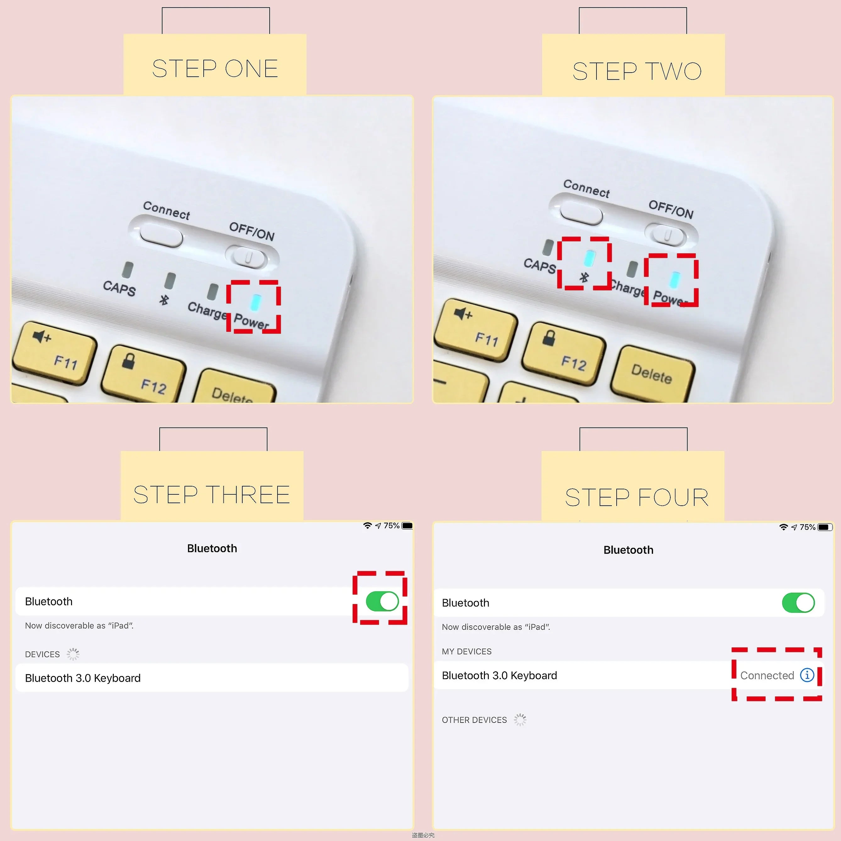 Bluetooth Tastatur & Maus mit Lederhülle für iPad 9.7–12.9 Zoll – Magnetisch & Stoßfest